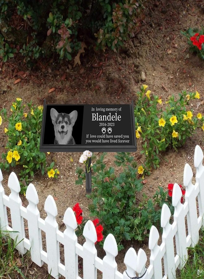 ChengFu Dog Grave Marker Stand, Grave Marker Stand, Temporary Grave Markers, Pet Tombstone with Flower Arrangement Slot for Flowers, Dog Memorial Grave Markers Pet Memorial - Image 5